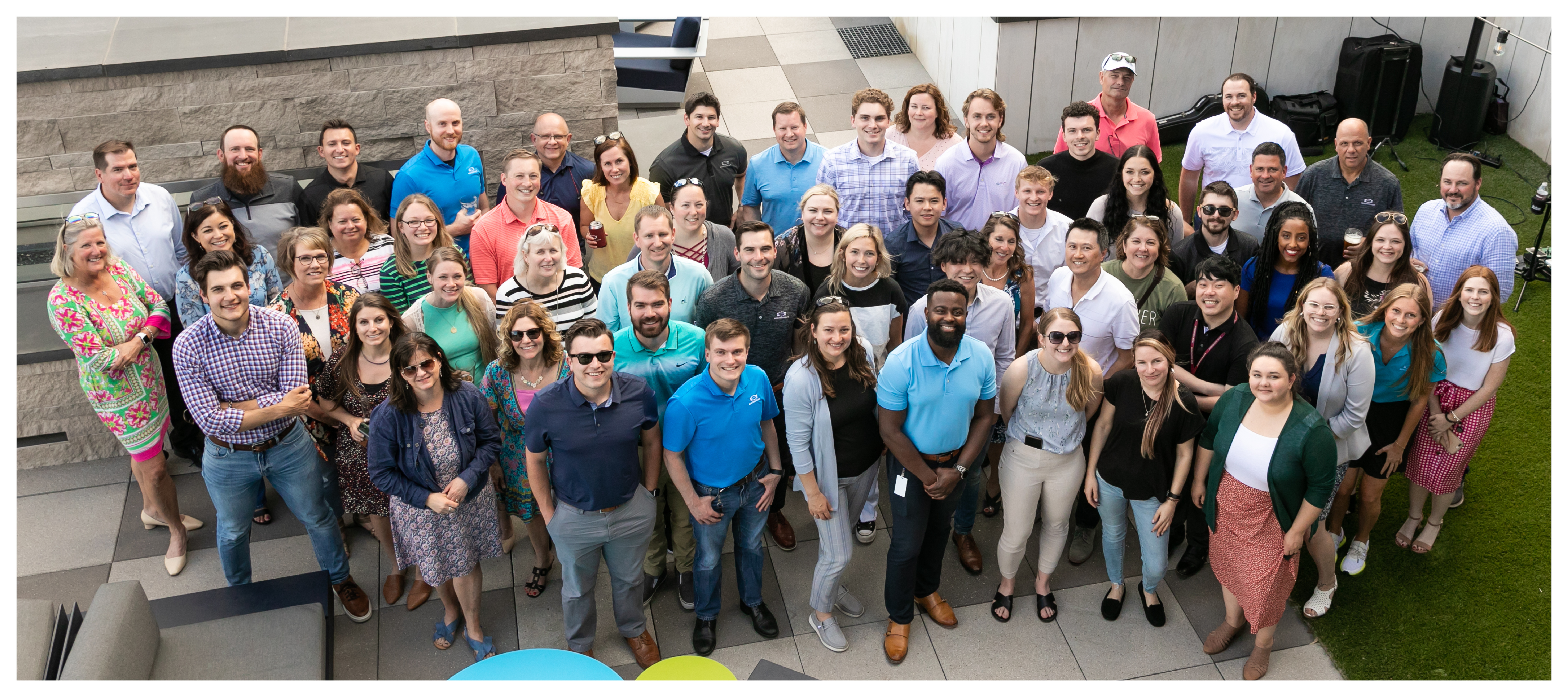 Photo of CashBank Group team at an internal happy hour.